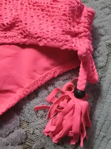 Hot Pink Crochet Tassel Bikini Bottom