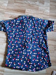 Cute Cherry Print Pajama Top