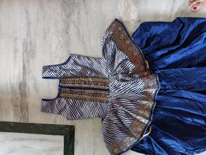 Elegant Royal Blue Dhoti Pants top set
