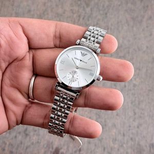 Emporio Armani Silver Watch PREMIUM QUALITY FOR LA