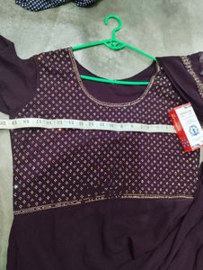 Elegant Purple Georgette dress