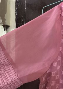 Elegant Pink Chikankari Kurta with palazzos