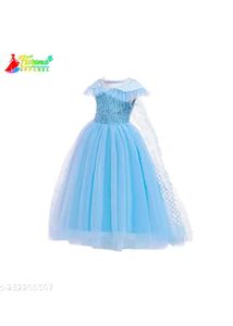 Girls Blue Princess Dress with Cape