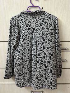 Floral Print Button-Up Blouse