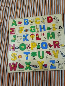 wooden alphabet board