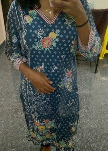 Beautiful Blue Floral Kurta