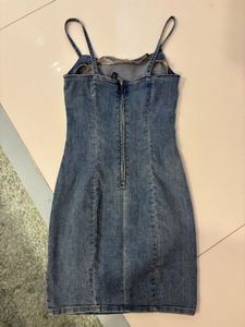 Denim Spaghetti Strap Mini Dress