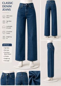 Bershka Classic Blue Denim Jeans