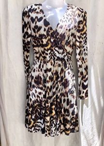 I. Stylish Leopard Print Wrap Dress