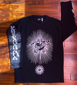 Premium Black Waffle Ribbed Long Sleeve - Dagger H