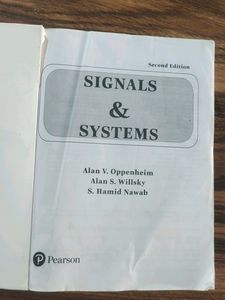 Second Edition Signals And Systems By Pearson