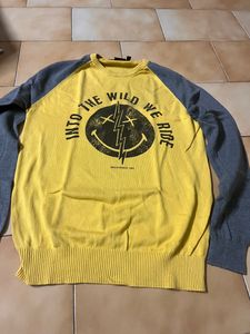 Yellow Smiley World Sweater