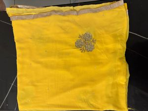 Vibrant Yellow Embellished Saree