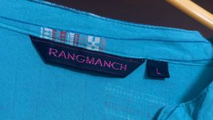 “Rangmanch” Teal Printed Kurta