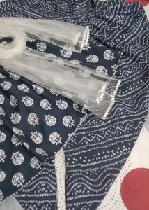 Elegant Navy Blue Kurta Set with Dupatta