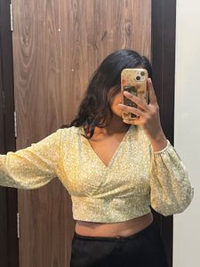Chic Floral Print backless top