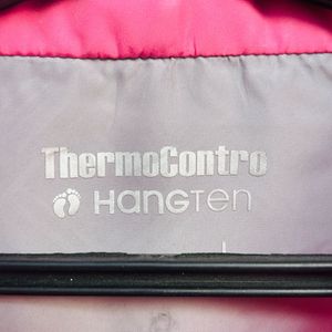 Pink &amp; Grey Colorblock Windbreaker Jacket