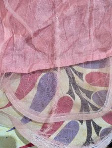 Elegant Peach-Pink Net Embroidered Lehenga Set