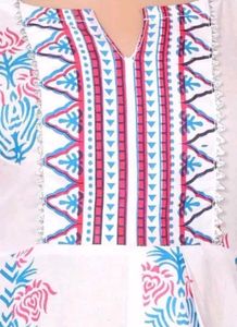 White Printed Kurta Set with Dupatta