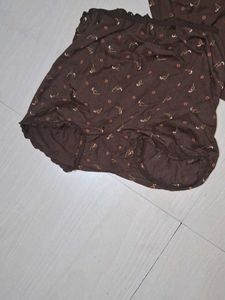Vintage Brown Floral Print Leg Warmers of 2