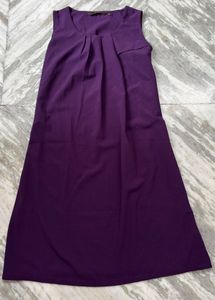 Sleeveless Purple A-line Dress
