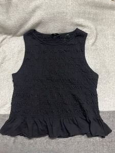 H&M smocked  Ruffle Hem Tank Top