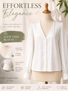 Chic White V-Neck Top