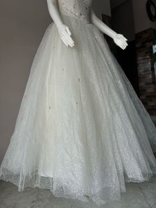 Elegant White Bridal ball gown