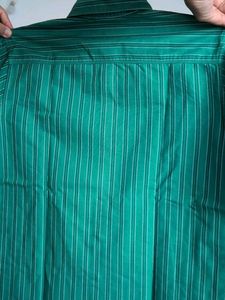 Green Striped Casual Shirt - Full Sleeves