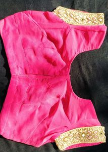 Vibrant Pink Embroidered Saree
