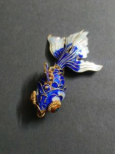 Vintage Enamel Koi Fish Pendent