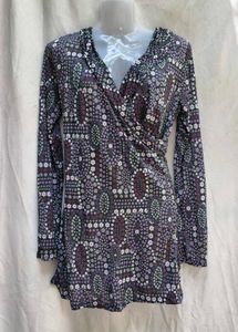 I. Printed Wrap Style dress