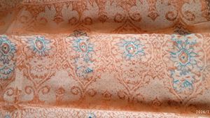 Peach Printed Saree
