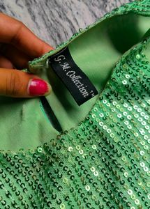 Vibrant Green Sequin Party Dress