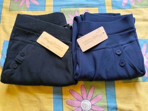 Stylish Navy Blue and black pents - Set of 2