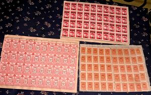 India 258 vintage discount stamps on 3 pages
