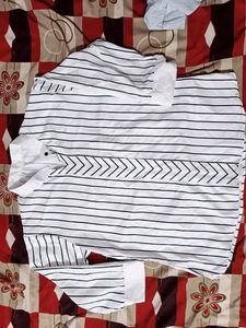 White And Black Stripe Shirt