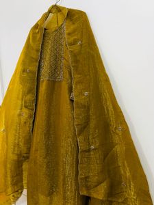 Elegant Yellow Embroidered Kurta Set
