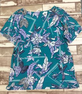 Zara Teal Floral Print Top - XXL