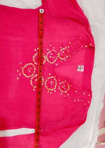 Very Cute&amp; Beautiful Neck Embroidery Kurti