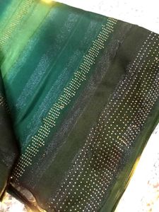 Emerald Green Embellished Saree