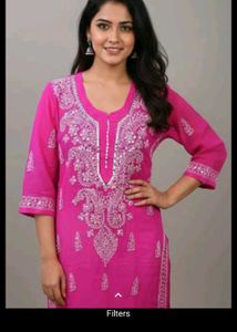 Beautiful Pink Embroidered Kurta