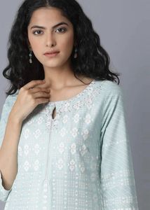 Elegant Blue Printed Kurta
