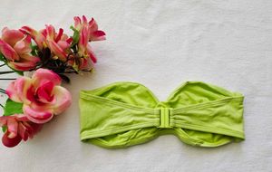 H&amp;M : Lime Green Twist Front Top