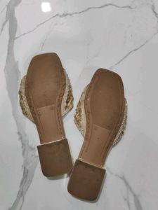 Embellished Rose Gold Slides