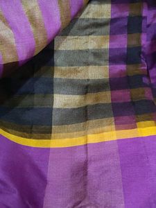 Striped Purple Saree new without use