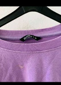 Purple Cropped Sweatshirt