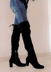 Black Thigh High Boots