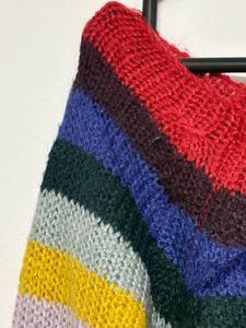 Colorful Striped Knit Sweater
