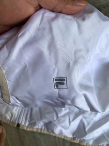 Fila White Zip-Up Lightweight Jacket